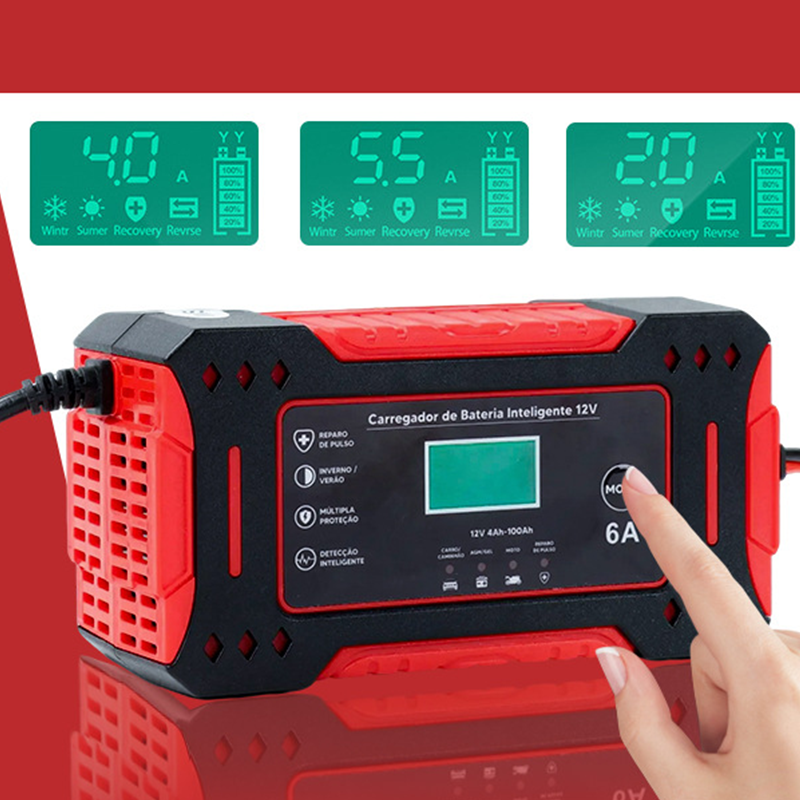 🎉 Neujahrsgeschenk – 50% RABATT!🔋Intelligenter Auto- und Motorradlader , 12V Slim Ladegerät (6A + Pulsreparatur) – Kompatibel mit Auto/Motorrad/E-Bike: Sicher & Langlebig!