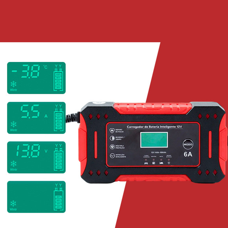🎉 Neujahrsgeschenk – 50% RABATT!🔋Intelligenter Auto- und Motorradlader , 12V Slim Ladegerät (6A + Pulsreparatur) – Kompatibel mit Auto/Motorrad/E-Bike: Sicher & Langlebig!