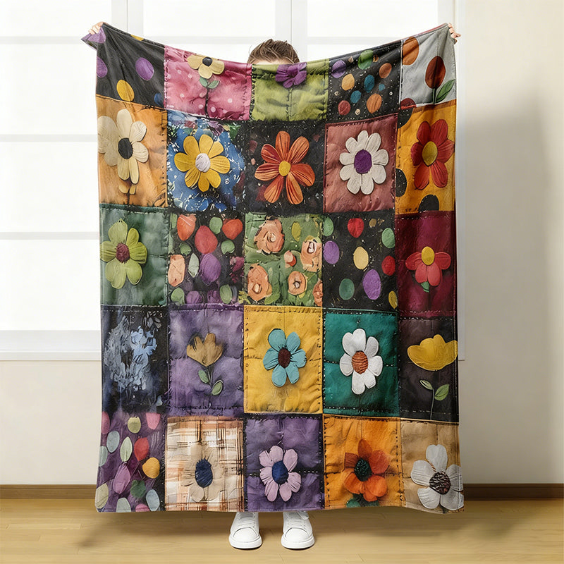 🔥2026 Neuheiten, 50 % Rabatt!🎉Kuschelige und weiche Flanelldecke mit Blumenmuster