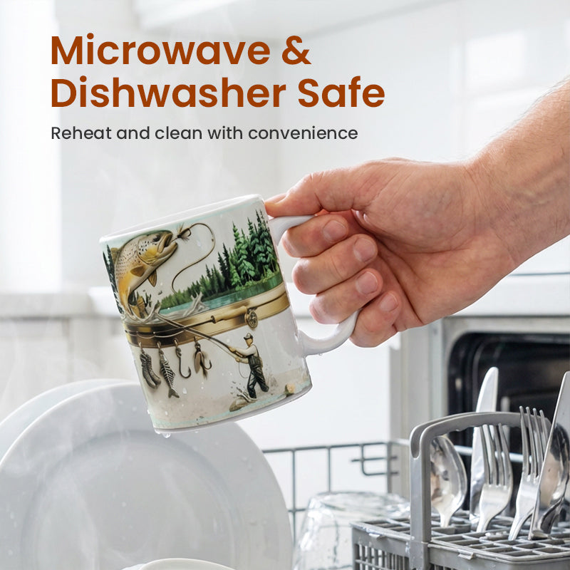 ⚡⚡Keramik-Kaffeebecher mit Angelmotiv