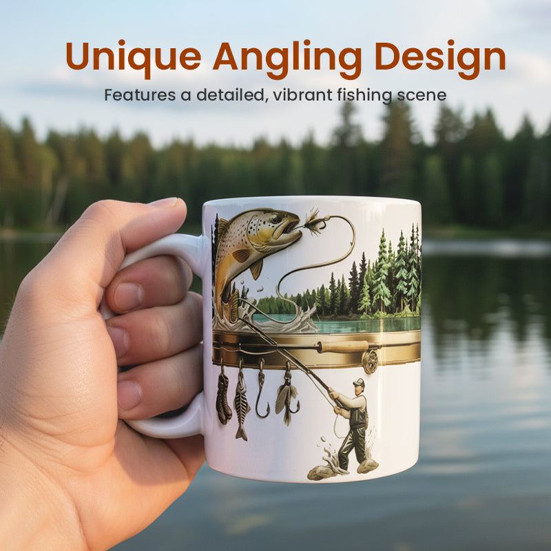 ⚡⚡Keramik-Kaffeebecher mit Angelmotiv