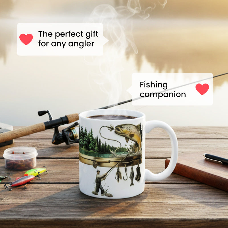 ⚡⚡Keramik-Kaffeebecher mit Angelmotiv