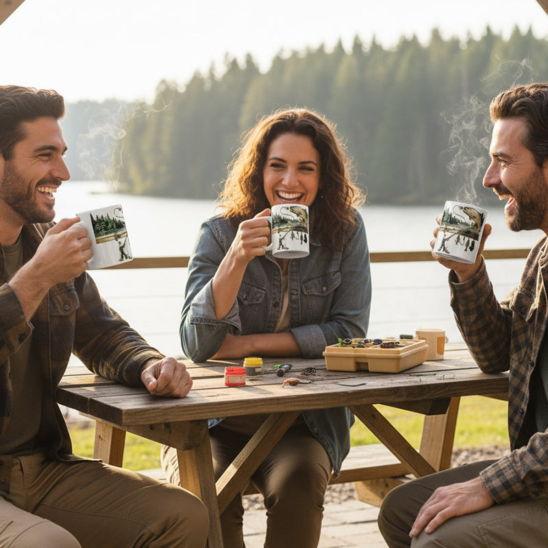 ⚡⚡Keramik-Kaffeebecher mit Angelmotiv