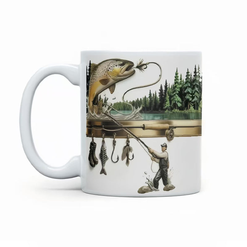 ⚡⚡Keramik-Kaffeebecher mit Angelmotiv