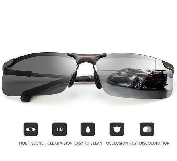 2026 Photochrome Sonnenbrille mit blendfreien polarisierten Gläsern (50 % Rabatt