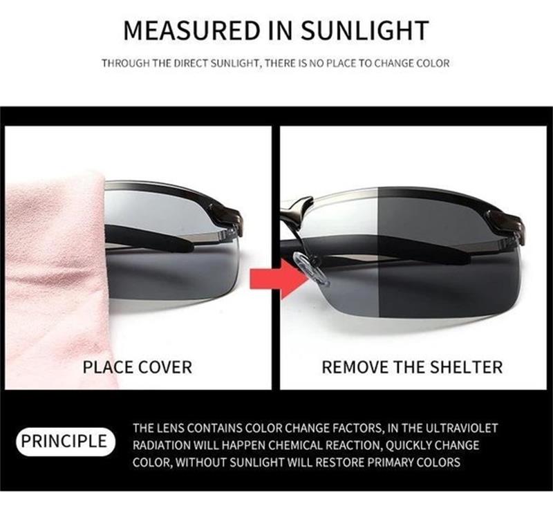 2026 Photochrome Sonnenbrille mit blendfreien polarisierten Gläsern (50 % Rabatt