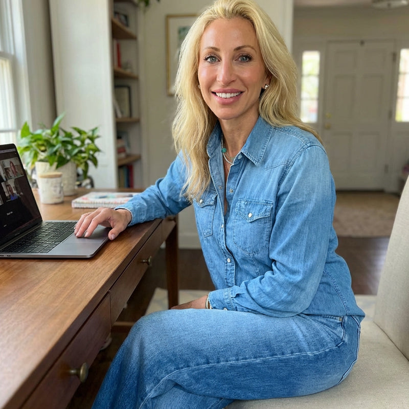 📢📢50 % RABATT!! ⏰2-teiliges Pyjama-Set aus Denim-Imitat für Damen