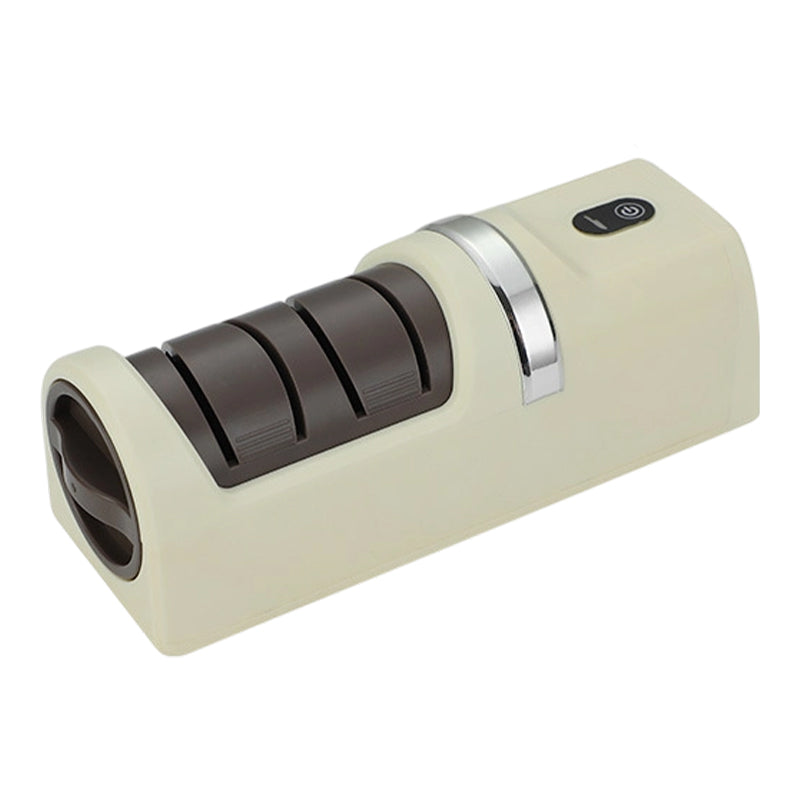 🔪✨ Elektrischer Messerschärfer – Schnelles Schärfen + Kabellos + Diamantschleifscheibe! ✨