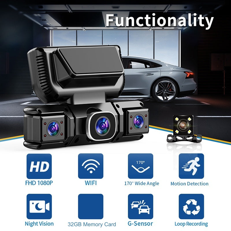 📢📢60 %  RABATT !! ⏰4-Kanal-Dashcam mit WLAN und Nachtsichtfunktion🚗💡