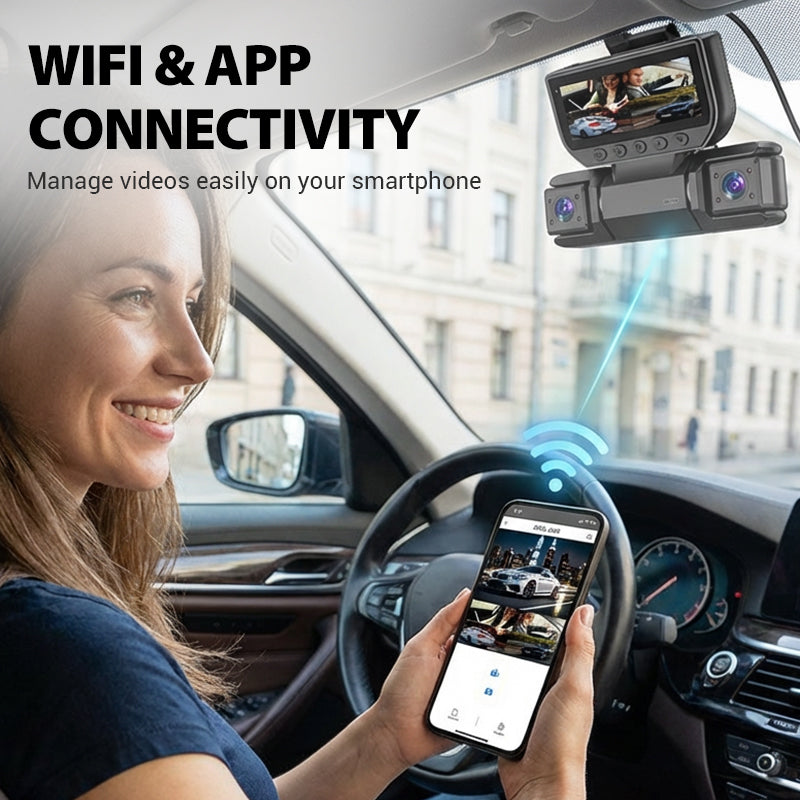 📢📢60 %  RABATT !! ⏰4-Kanal-Dashcam mit WLAN und Nachtsichtfunktion🚗💡