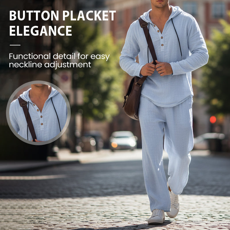 Herren Kapuze Casual Loose Top & Hose 2-teiliges Set