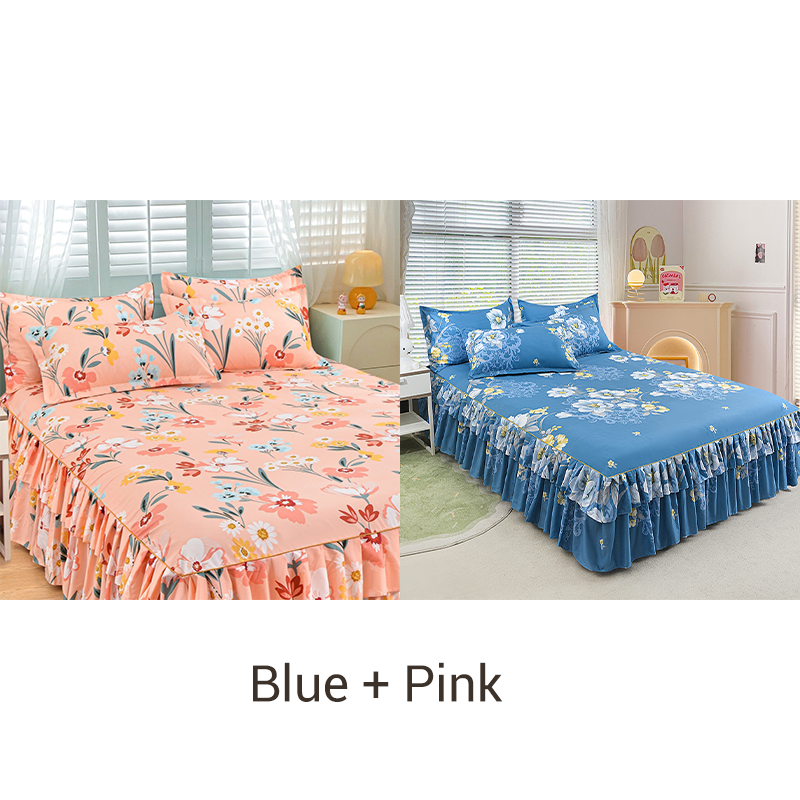 ⏳ Nur heute: 50% Rabatt | 3-teiliges Rüschen-Bettrock-Set 🛏️