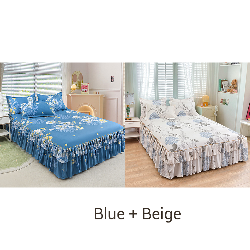 ⏳ Nur heute: 50% Rabatt | 3-teiliges Rüschen-Bettrock-Set 🛏️