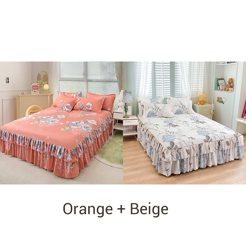 ⏳ Nur heute: 50% Rabatt | 3-teiliges Rüschen-Bettrock-Set 🛏️