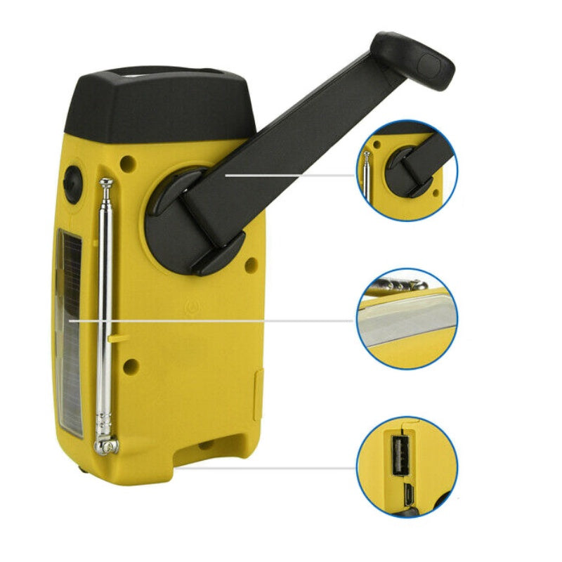 📻 60% RABATT! ☀️ Notfallradio – Solar & Kurbelbetrieb, USB-Ladung, Wetteralarm & Robust für Outdoor/Krise 🔋