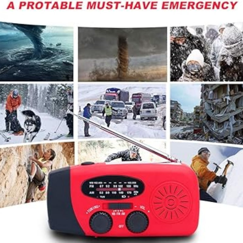 📻 60% RABATT! ☀️ Notfallradio – Solar & Kurbelbetrieb, USB-Ladung, Wetteralarm & Robust für Outdoor/Krise 🔋