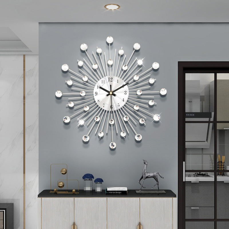 ✨🕰️ 50% off ⚡ Creative Rhinestone Wall Clock – Silent, Minimalist Luxury for Living Room, Dining & Entryway! 💎🏡