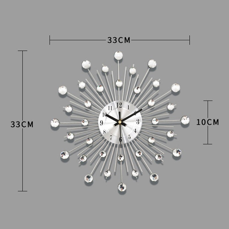 ✨🕰️ 50% off ⚡ Creative Rhinestone Wall Clock – Silent, Minimalist Luxury for Living Room, Dining & Entryway! 💎🏡