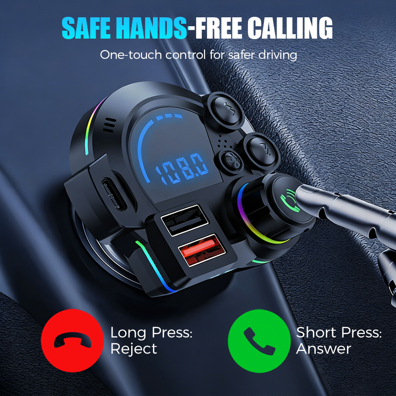 Universeller Dual-Port-FM-Bluetooth-Transmitter für das Aut