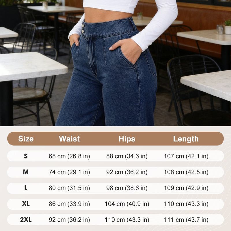 📢📢50 % Rabatt!! ⏰Damenjeans mit hoher Taille und weitem Bein