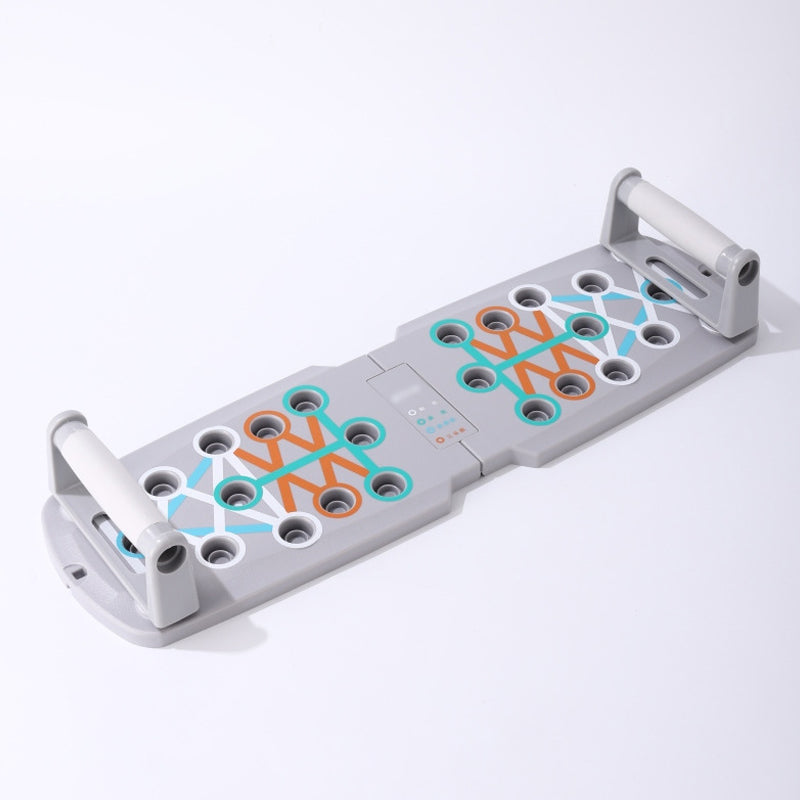 Faltbares Liegestützbrett mit farbcodierter Anleitung