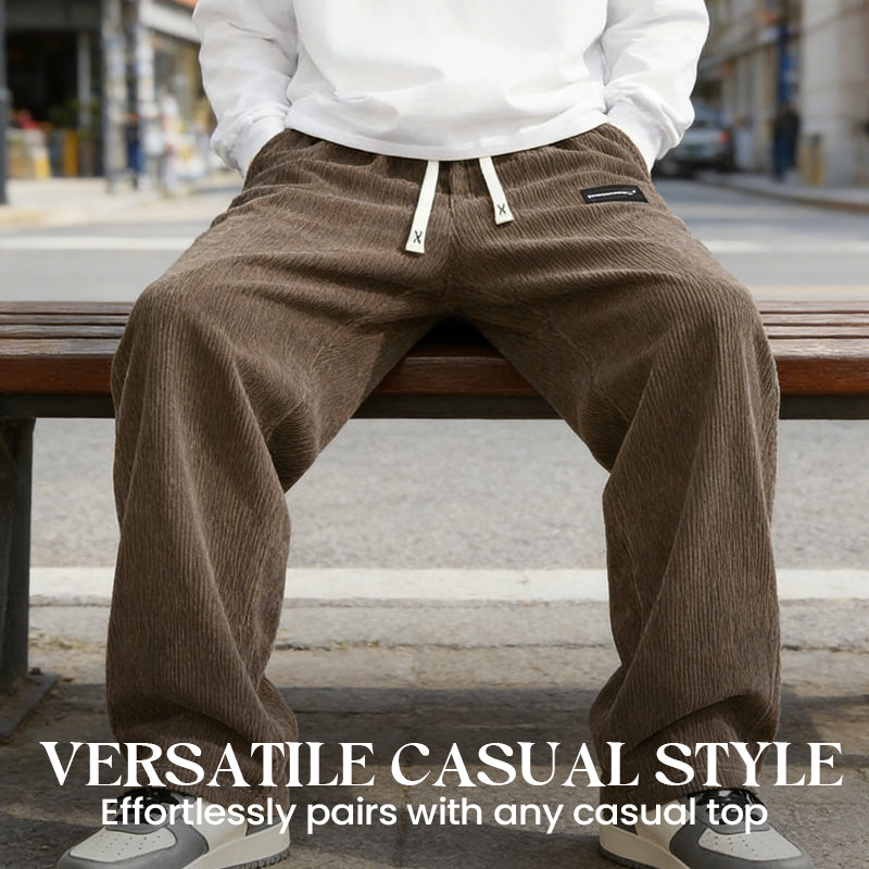 ✨🔥Herrenhose mit lockerem Schnitt, Kordelzug und Taschen