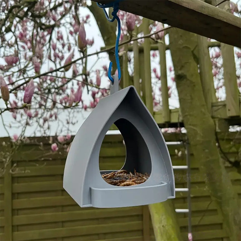 Aufhängbarer Vogelfutterspender für den Garten mit Dach