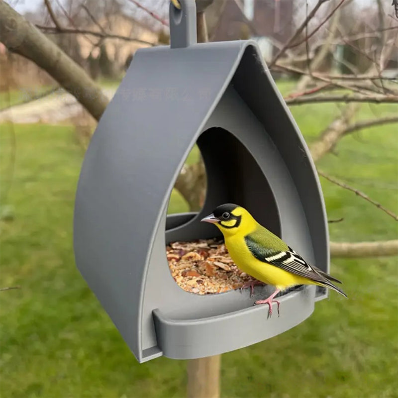Aufhängbarer Vogelfutterspender für den Garten mit Dach