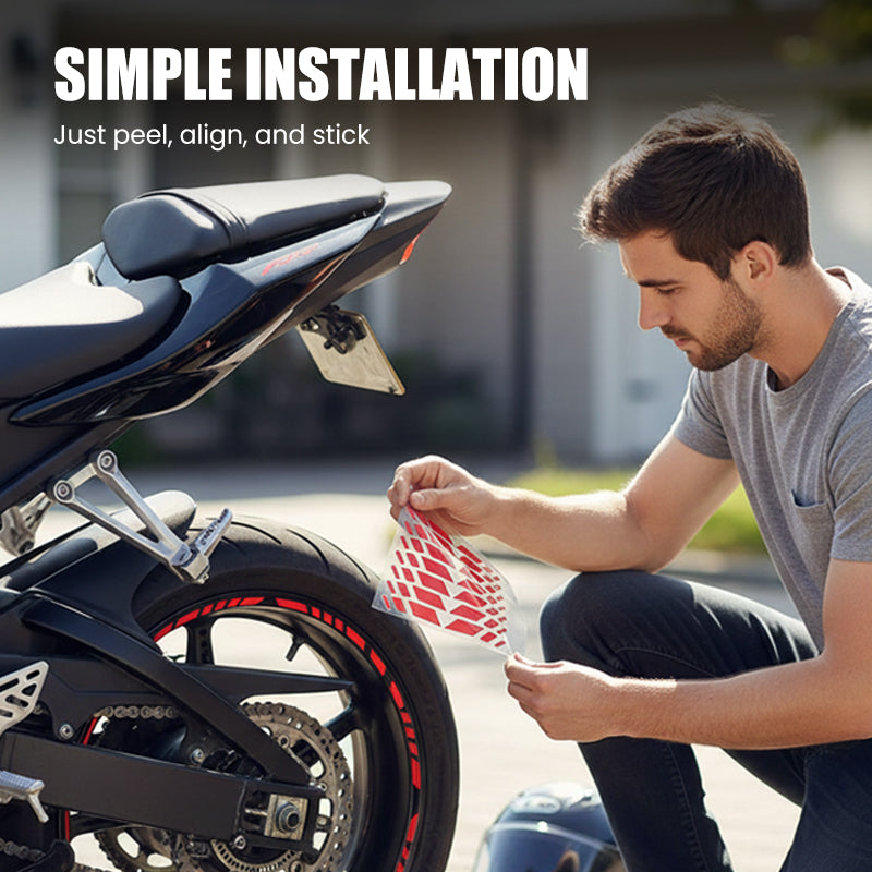 Reflektierende Felgenaufkleber für Motorräder