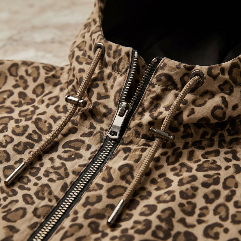 ✨🔥Kapuzenpullover mit Leopardenmuster und Kängurutasche🧥