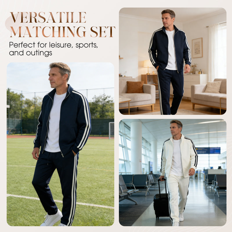 ❤️🔥Klassischer gestreifter Herren-Trainingsanzug