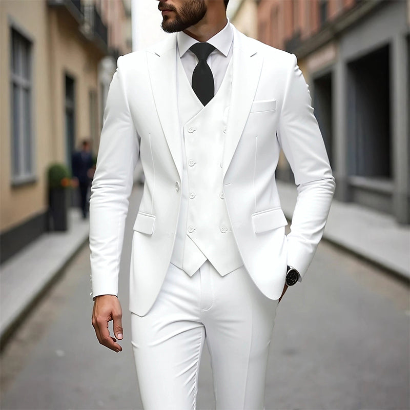 Herren Slim-Fit 3-teiliges Anzug-Set