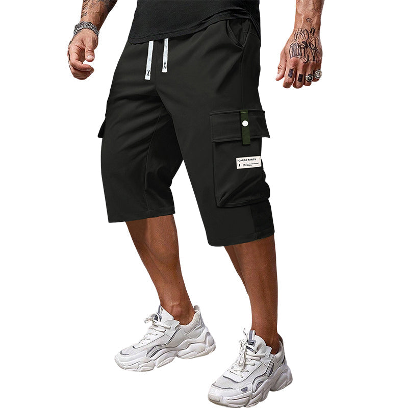Lässige Capri-Cargohose mit Kordelzug für Herren