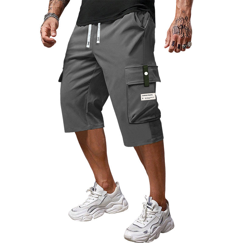 Lässige Capri-Cargohose mit Kordelzug für Herren