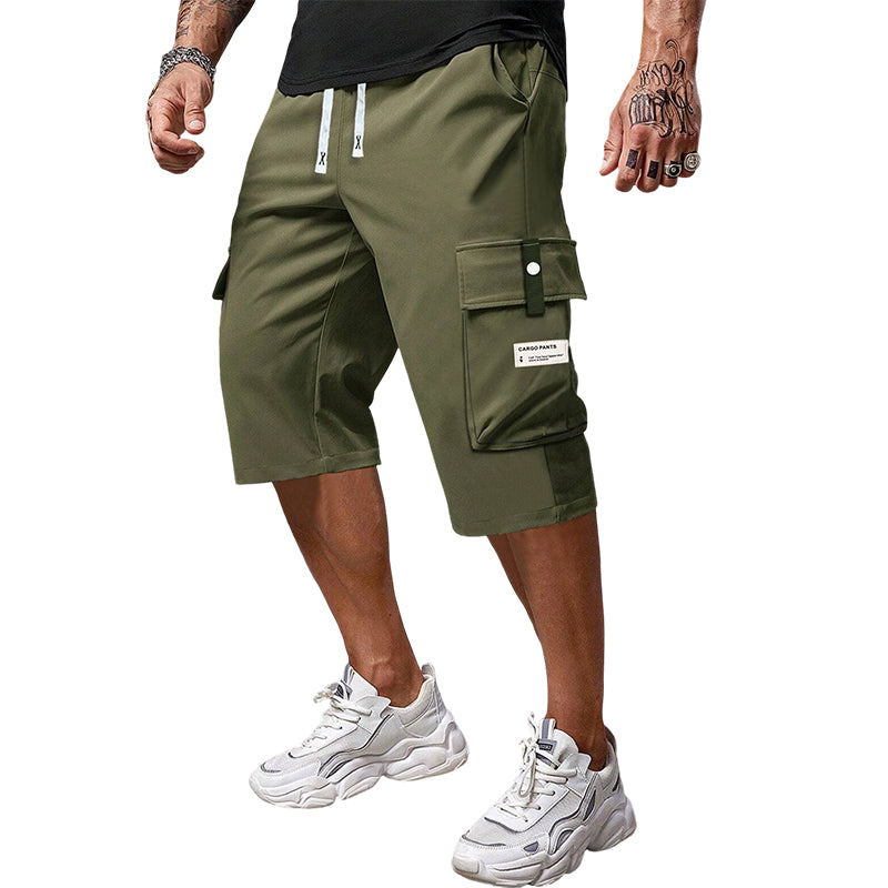 Lässige Capri-Cargohose mit Kordelzug für Herren