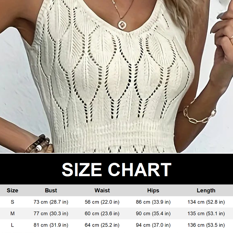 🎁Neu eingetroffen – 50 % reduziert!💥 Elegantes Lochmuster-Strickkleid mit V-Ausschnitt